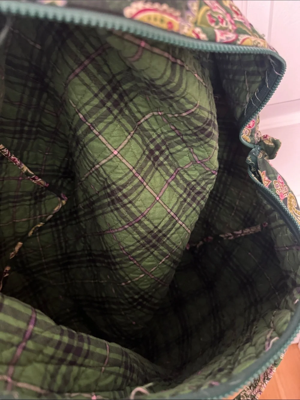 Vera Bradley Paisley Horse Original Duffel Bag - Green